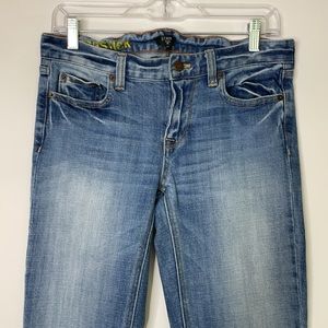 J. Crew Women's Matchstick Stretch Straight Leg Size 27R Blue Jeans